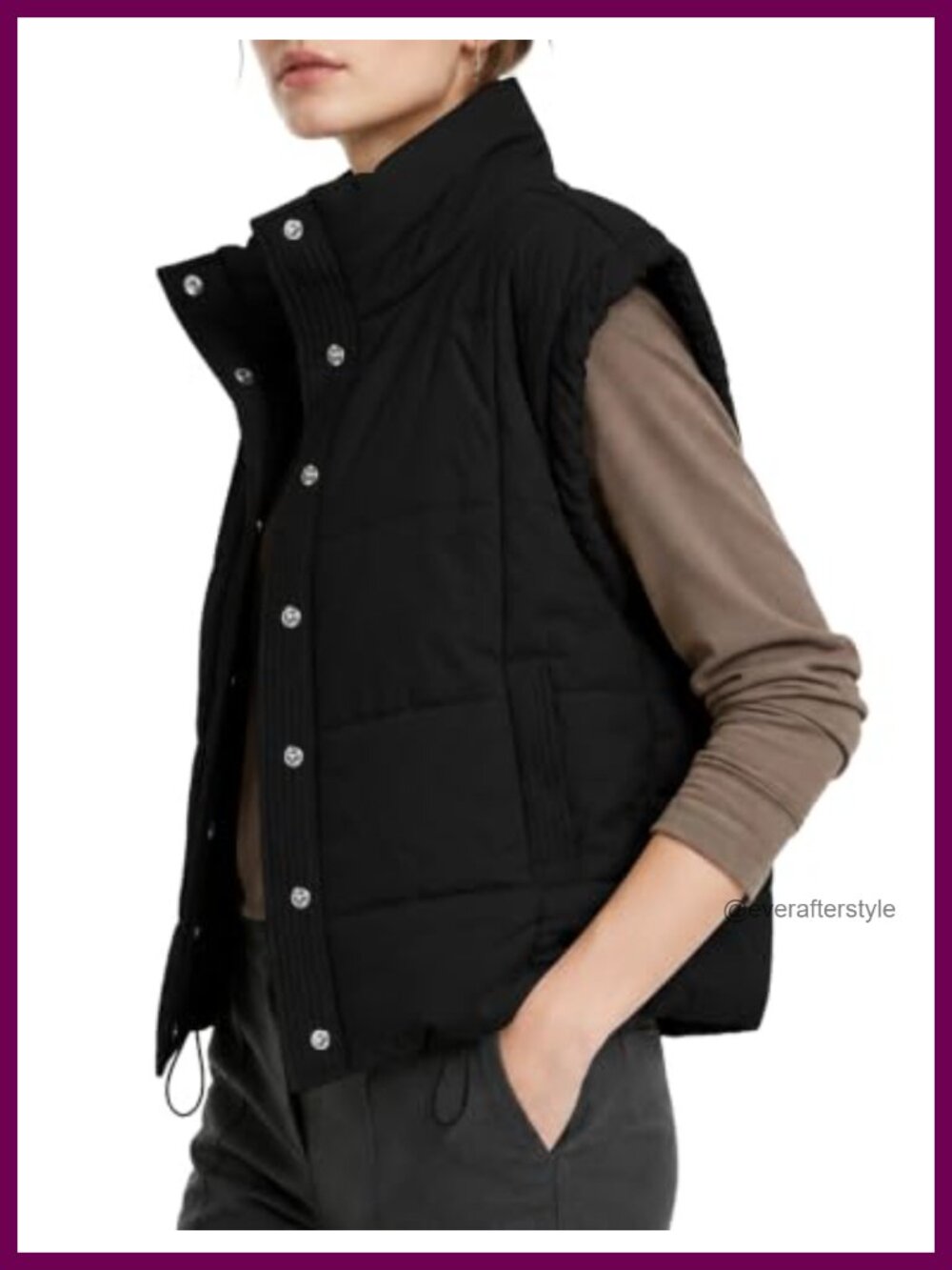 Lightweight Cropped Stand Collar Padded Puffer Vest